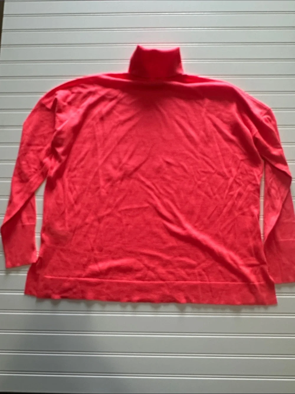 J.Crew 100% Merino Wool Tissue Turtleneck Sweater Coral Pink Medium